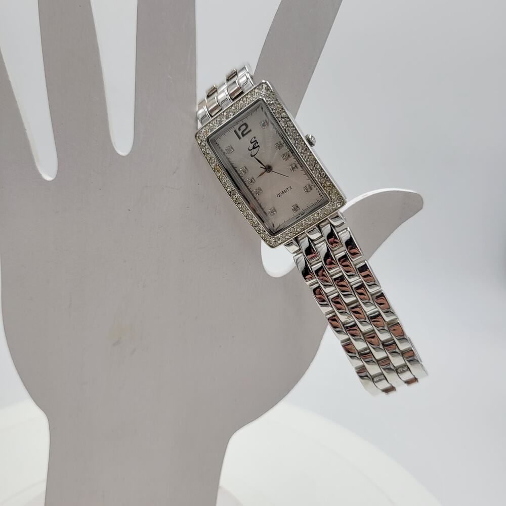 Suzanne Somers Watch Womens 9" Silver Stainless Steel Bracelet Quartz Movement - Picture 11 of 13